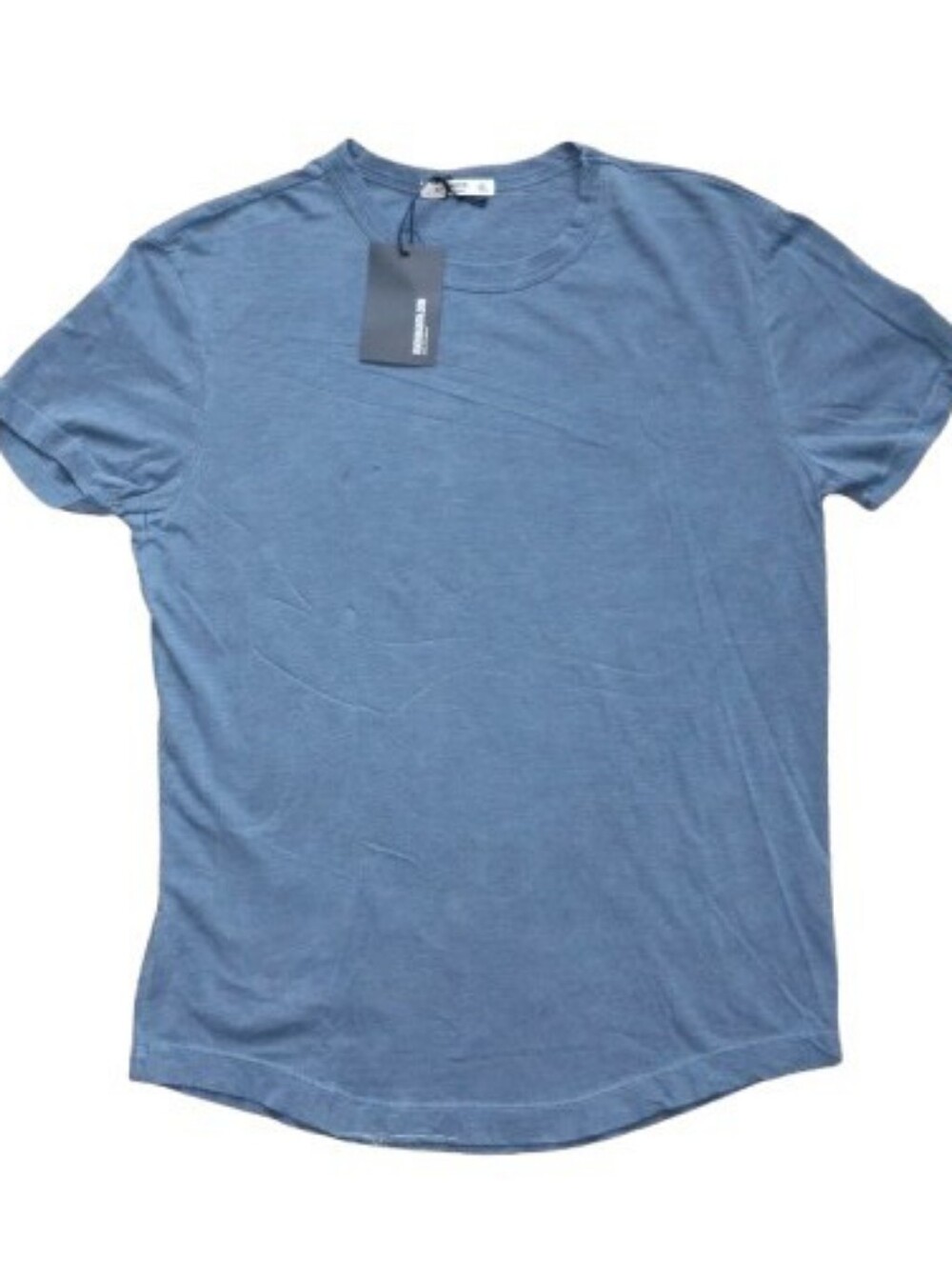 NWT Buck Mason Pima Curved Hem Tee XS Blue California Made Shirt